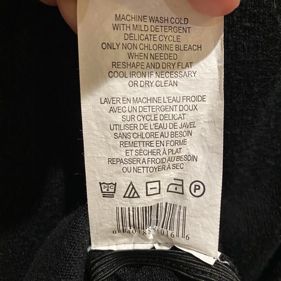 A PEA IN THE POD Maternity XS Cowl Neck Black Sweater Silk Cashmere Fall Winter - Picture 6 of 6